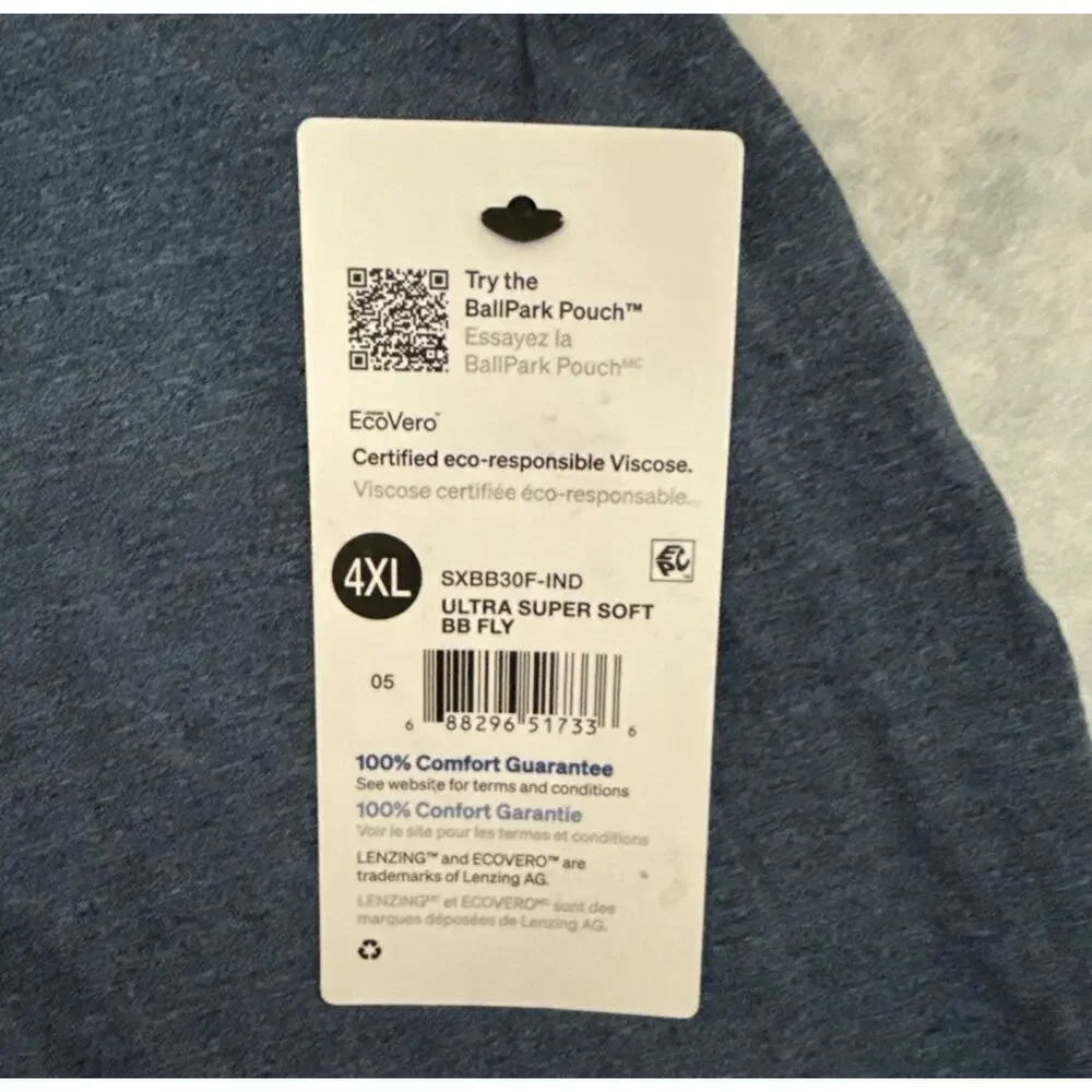SAXX Boxer Briefs Mens 4XL Blue Ultra Super Soft BallPark Pouch NWT